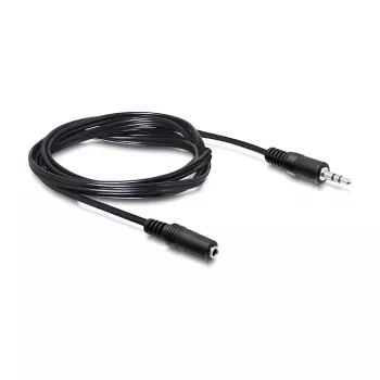 DELOCK Audio ilginimo kabelis 3,5 mm lizdas vyriškas į moterišką 3 m juodas