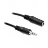 DELOCK Audio ilginimo kabelis 3,5 mm lizdas vyriškas į moterišką 3 m juodas