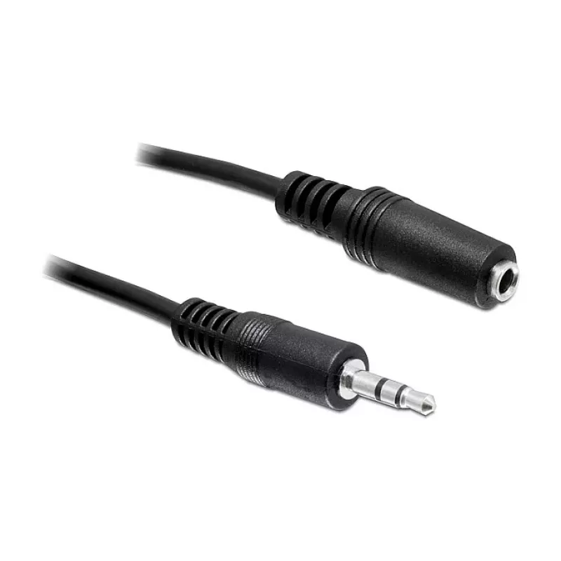 DELOCK Audio ilginimo kabelis 3,5 mm lizdas vyriškas į moterišką 3 m juodas