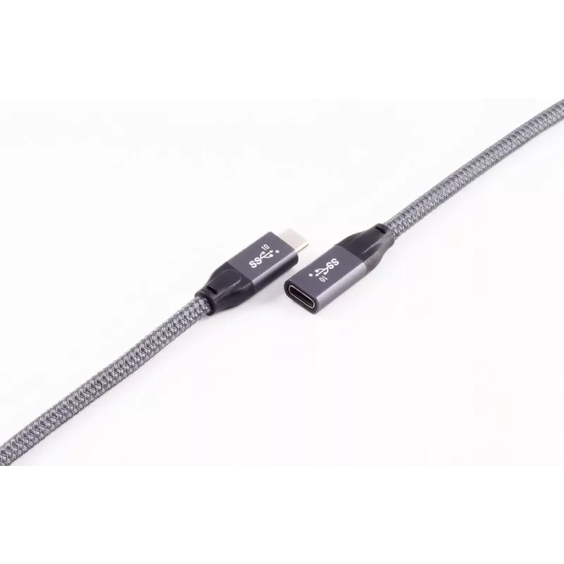 ShiverPeaks BASIC-S USB-C prailginimo laidas, USB 3.2 Gen 2, 2,0 m, juodas