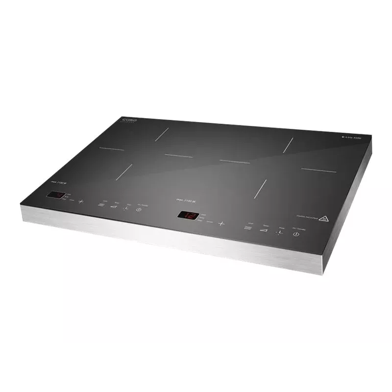CASO S-Line 3500 laisvai pastatoma indukcinė kaitlentė, 2 kaitvietės, jutiklinis valdymas, juoda, 3500 W