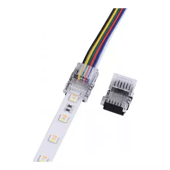 SYNERGY21 LED FLEX Strip Easy Connect Strip to Wire 12mm RGB-CCT (RGB-WW) Jungtis