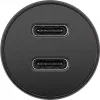 GOOBAY Dvigubas USB-C PD automobilinis greitasis įkroviklis (Power Delivery), juodas – 30 W (12/24 V), tinkamas įrenginiams su USB-C
