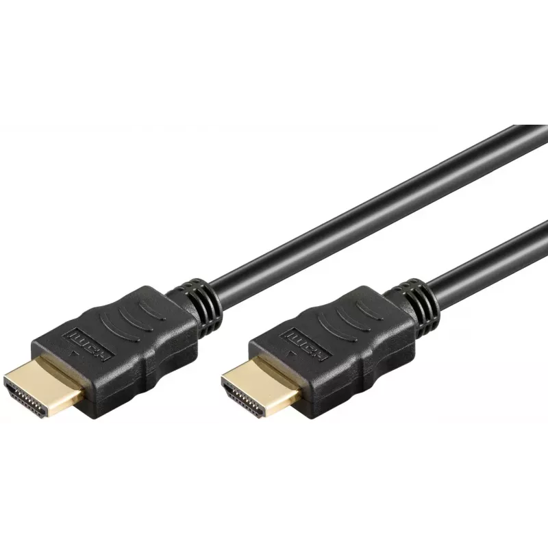 Goobay 80101 HDMI High-Speed Cable with Ethernet, 1 m, Juoda