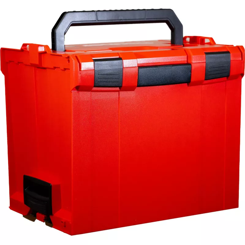 FISCHER L-BOXX FLB 374 tuščia įrankių dėžė, raudona/juoda