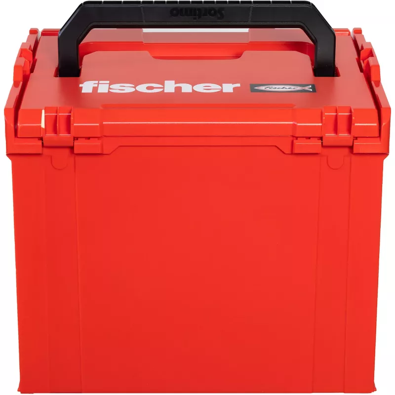 FISCHER L-BOXX FLB 374 tuščia įrankių dėžė, raudona/juoda