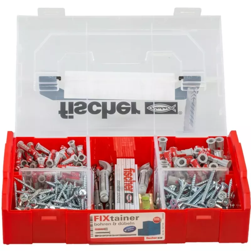 Fischer FIXtainer Gręžtuvų ir Kaiščių Asortimento Dėžė 160 vnt.