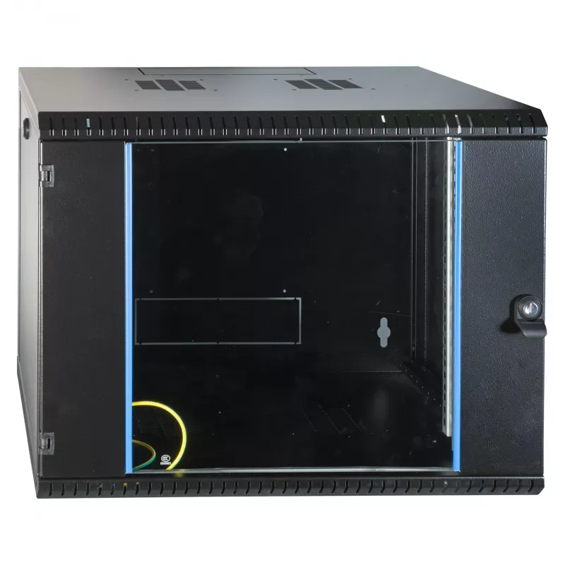 EFB 19 inch sieninis 9U stovas, fiksuotas, vienos sekcijos, RAL 9005, gylis 600 mm