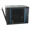 EFB 19 inch sieninis 9U stovas, fiksuotas, vienos sekcijos, RAL 9005, gylis 600 mm