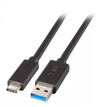 EFB Elektronik USB 3.2 Gen 1 SuperSpeed laidas, Type-A kištukas į Type-C kištuką, 3A, 5 Gbit/s, 0,5 m, juodas
