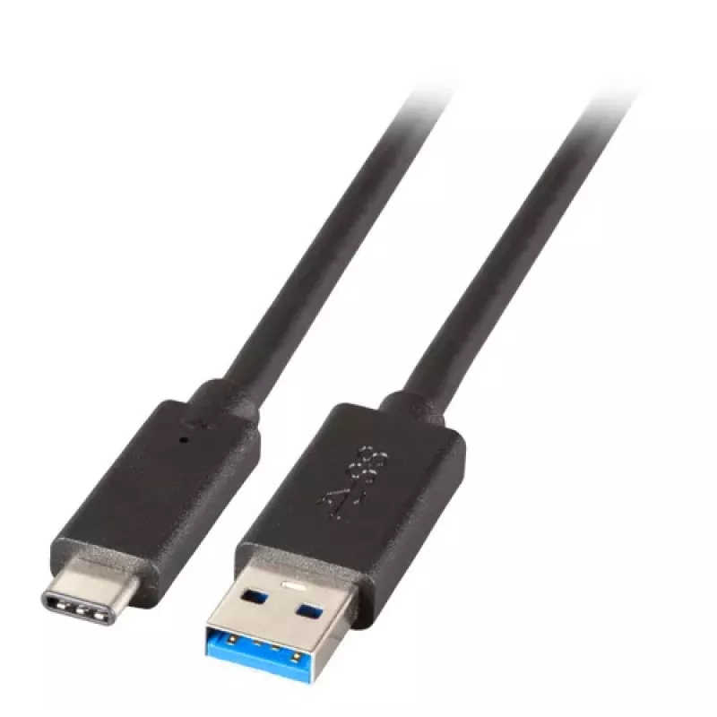EFB Elektronik USB 3.2 Gen 1 SuperSpeed kabelis, Type-A kištukas – Type-C kištukas, 3A, 5 Gbit/s, 0,5 m, juodas