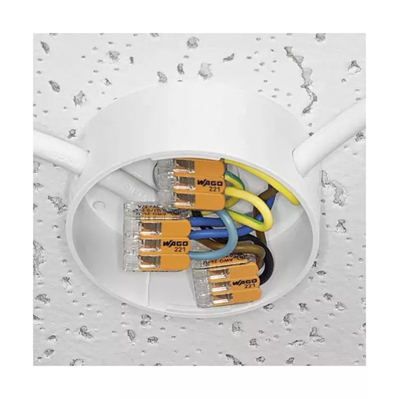 WAGO 221-412 serijos 221 sujungimo jungtis 2 laidininkams, 4 mm², 100 vnt.