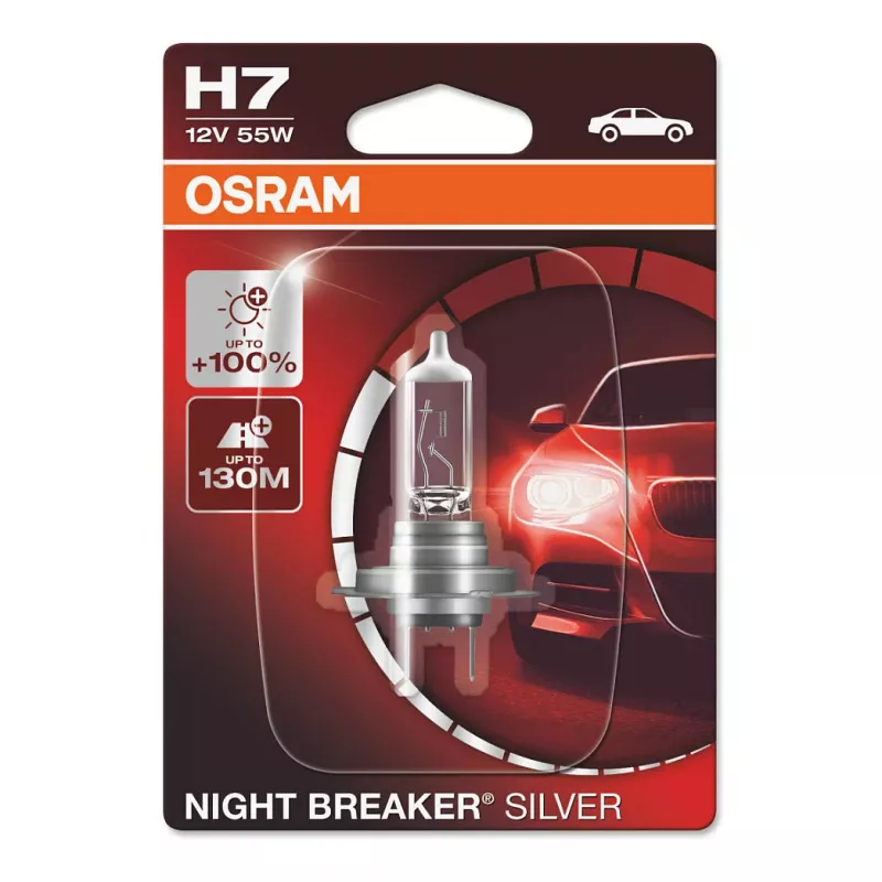 OSRAM NIGHT BREAKER SILVER H7 64210NBS Halogeninė priekinio žibinto lemputė