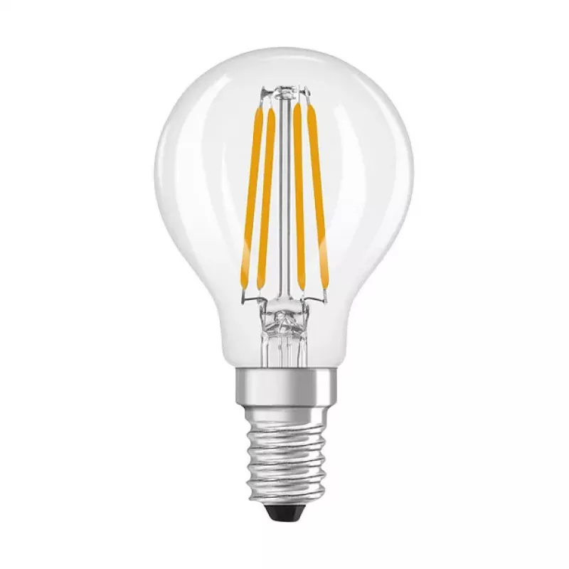 OSRAM CLP40 DIM 3.4W 827 FIL CL E14 P LED Dimmable Drop Lamp Clear 2700K