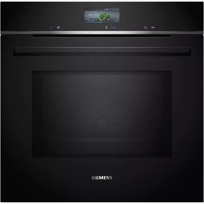 SIEMENS HM736GAB1 iQ700 įmontuojama orkaitė su mikrobangų funkcija, juoda, 60 cm, Home Connect