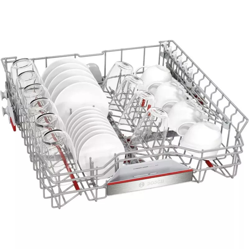 BOSCH SMI6ECS12E Serie 6 pusiau integruojama indaplovė (šlifuotas nerūdijantis plienas, 60 cm, Home Connect)