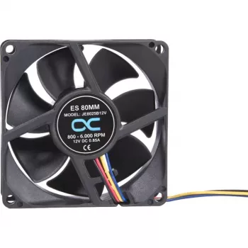 Alphacool ES 80mm 800-6000 RPM Ventiliatorius 80x80x25mm (Juodas, Dvigubas rutulinis guolis, PWM, 80 mm)