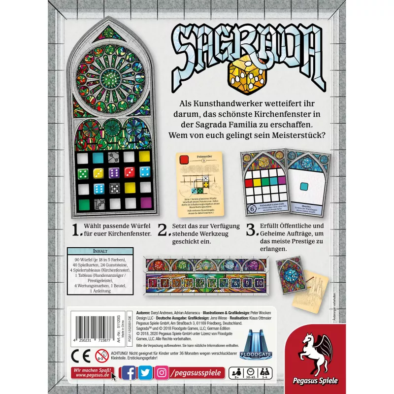 Stalo žaidimas Sagrada, Pegasus Spiele (51120G)