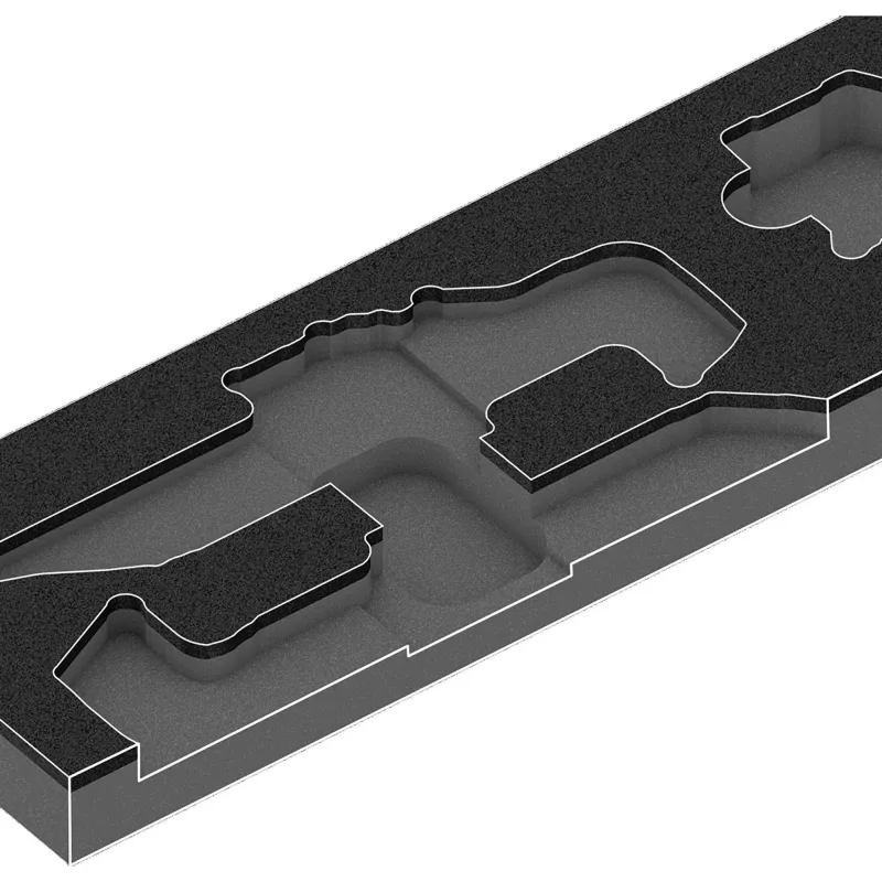 WERA 9840 Putplasčio įdėklas L-raktų rinkiniui 1 (Juoda/Pilka, skirtas Tool Rebel dirbtuvių vežimėliui)
