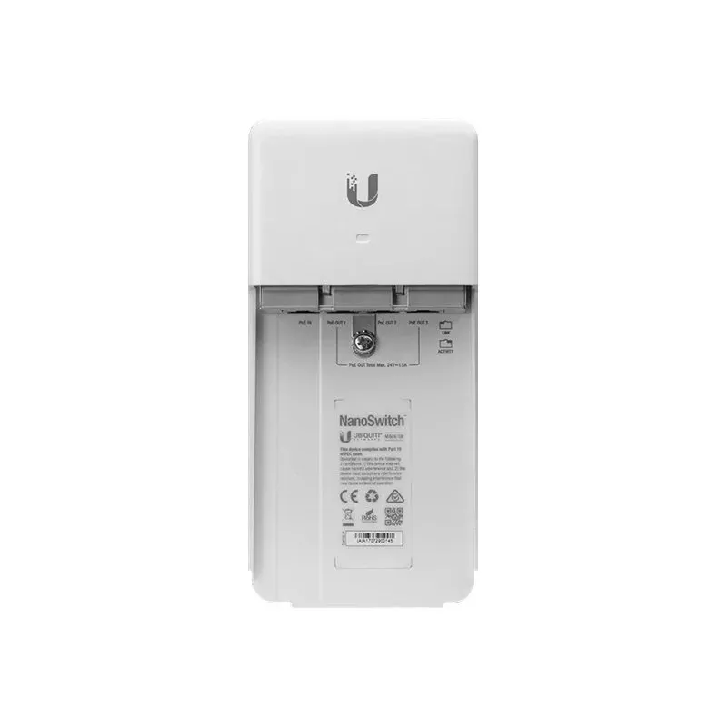 Ubiquiti NanoSwitch N-SW – nevaldomas lauko Gigabit PoE jungiklis, 4 prievadai
