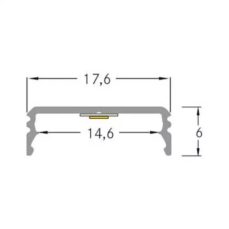 Brumberg 53380261 AB-Profil QUALITYFLEX aliuminis LED profilis, 2000 mm