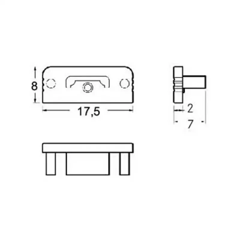 Brumberg 53038260 End Cap Set QUALITYFLEX White (RAL 9016)