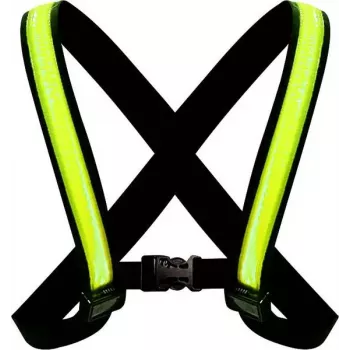 EasyPix StreetGlow L/XL LED Safety Vest for Adults - Rechargeable, 3 Modes, Black