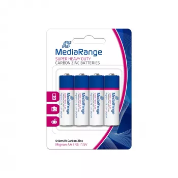 MEDIARANGE MRBAT144 Cinko-anglies AA baterija 1,5V 4 vnt. pakuotė