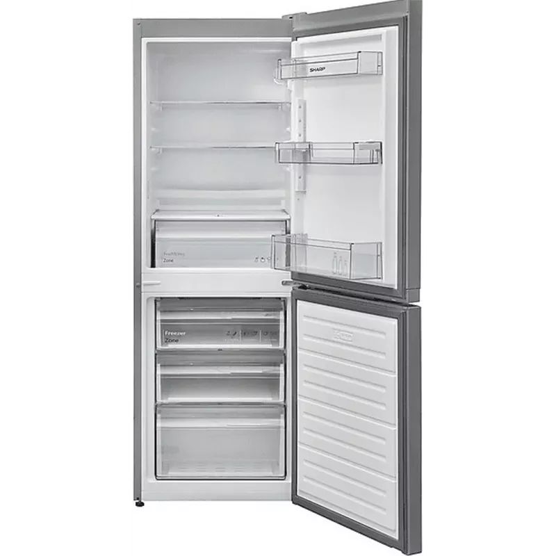 Sharp SJ-FBB02DTXLE-EU Laisvai pastatomas šaldytuvas-šaldiklis, 268 l, Total No Frost, sidabrinis, energijos klasė E
