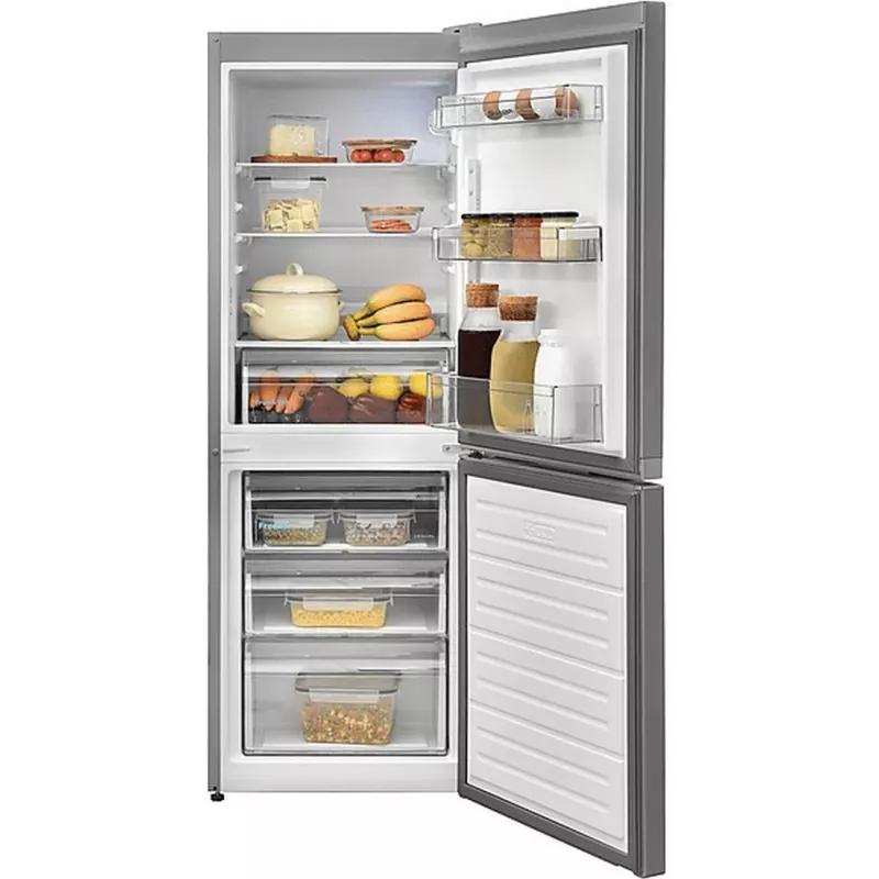 Sharp SJ-FBB02DTXLE-EU Laisvai pastatomas šaldytuvas-šaldiklis, 268 l, Total No Frost, sidabrinis, energijos klasė E