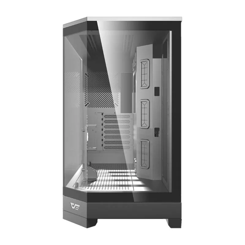 DARKFLASH DQX90 Black Mid-Tower kompiuterio korpusas su grūdintu stiklu