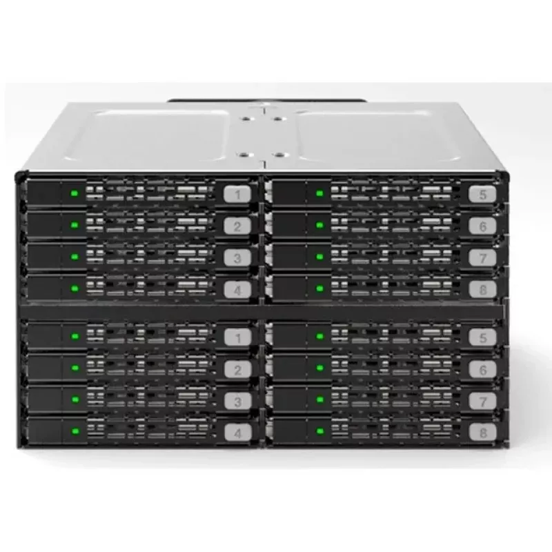 ICY DOCK ToughArmor MB516SP-B 16-Bay 2,5 inch SAS/SATA SSD/HDD Backplane Module for 2x 5,25 inch Bays