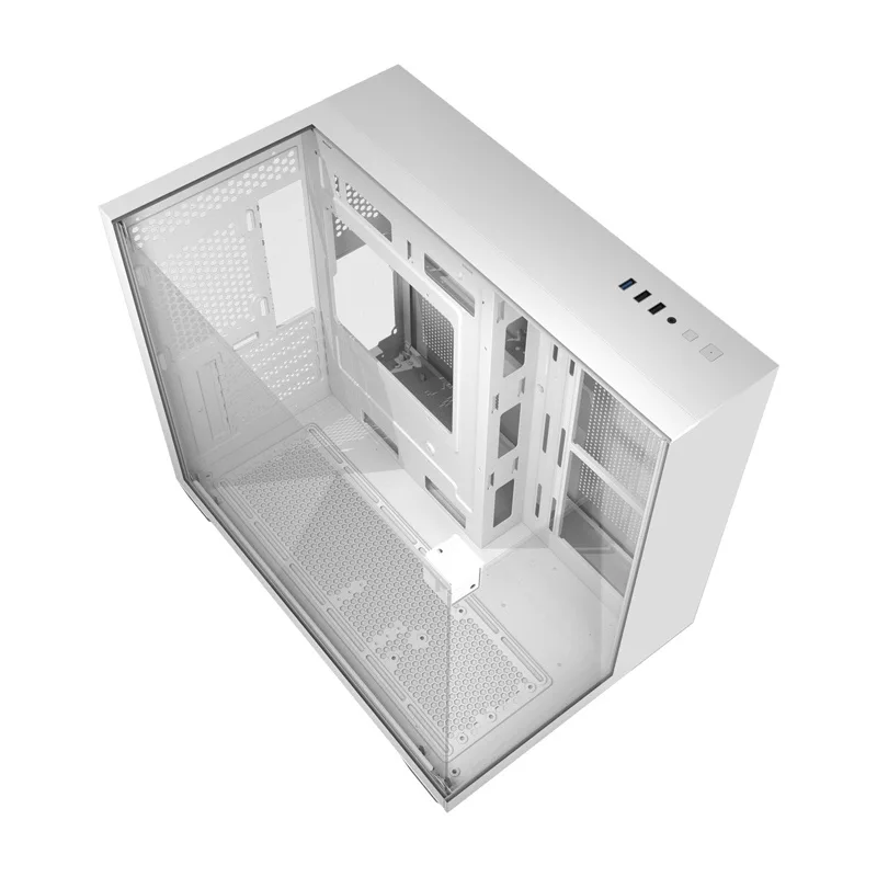 DARKFLASH TH285M White Mid-Tower Computer Case su grūdintu stiklu