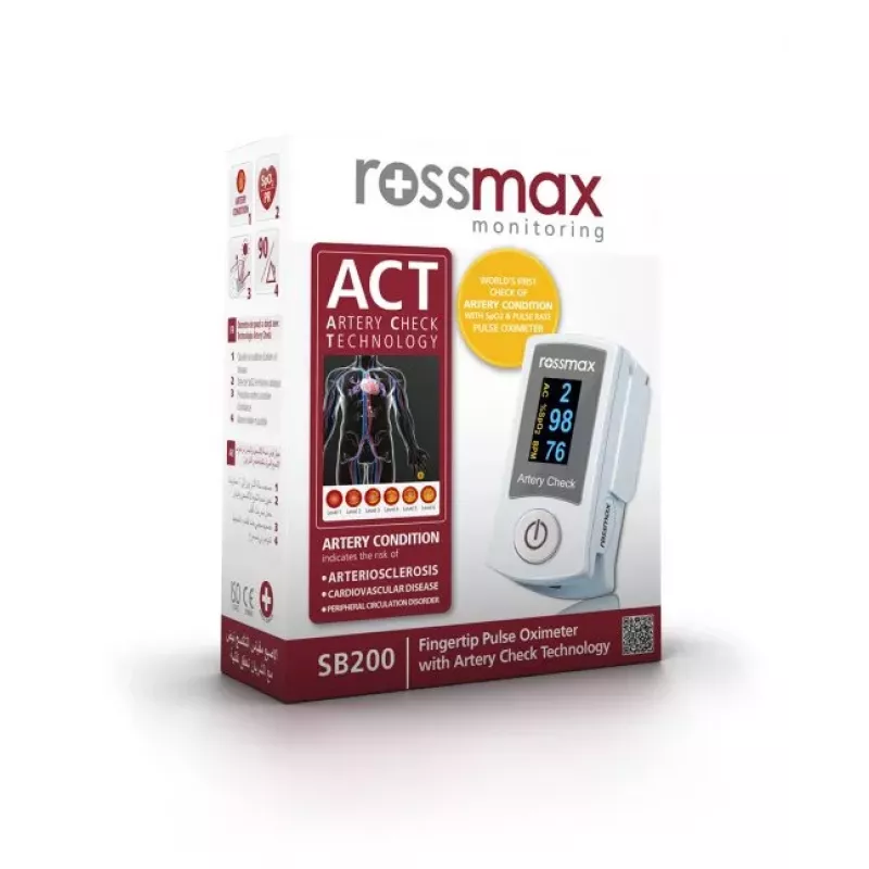 Rossmax SB200 pirštų pulso oksimetras su Artery Check Technology