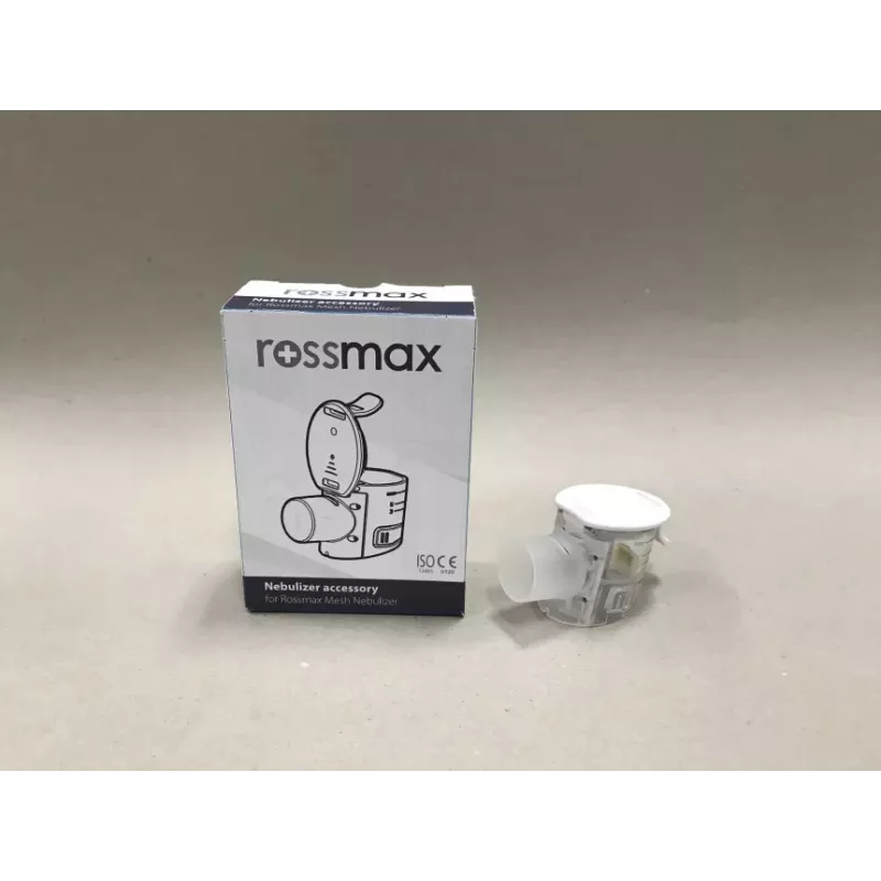ROSSMAX NC200 CUP Purkštuvas su vibruojančia tinklelio membrana, vaistų talpykle, kandikliu, suaugusiųjų kauke, vaikų kauke ir nešiojimo krepšiu