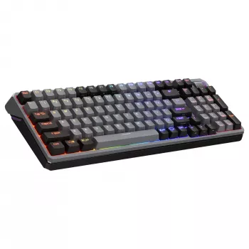 „Cooler Master MK770“ belaidė mechaninė klaviatūra (prancūziškas AZERTY) – Kailh Box V2 Red jungikliai, RGB foninis apšvietimas, karštai keičiami, gasket mount, 4000 mAh baterija, magnetinis riešo atramėlė
