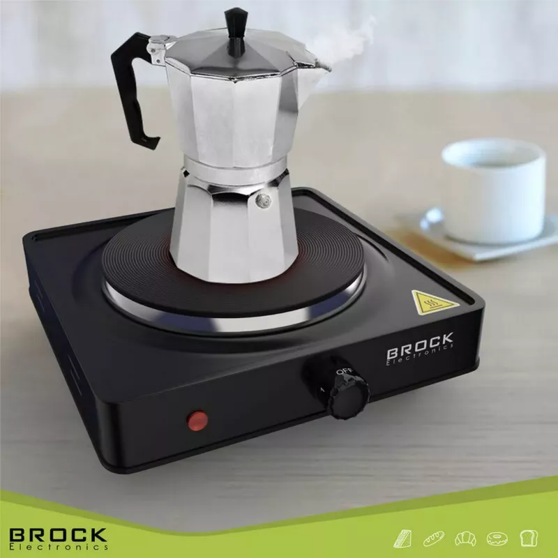 Brock EP 100 BK vienos kaitvietės elektrinė kaitlentė, 1500 W, juoda