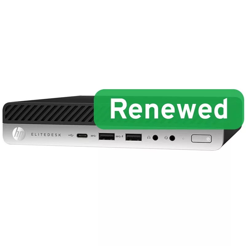 HP Renewed EliteDesk 800 G4 Mini PC Intel Core i5-8500T 8GB RAM 256GB SSD Windows 11 Pro Grade B