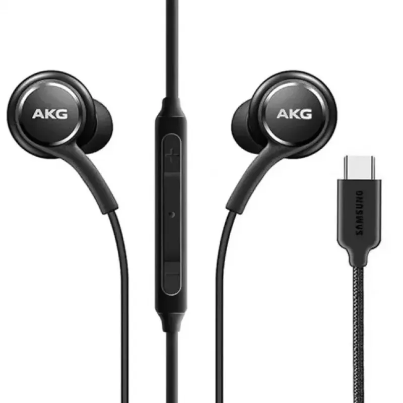 Ausinės Samsung AKG su maišeliu, juodos