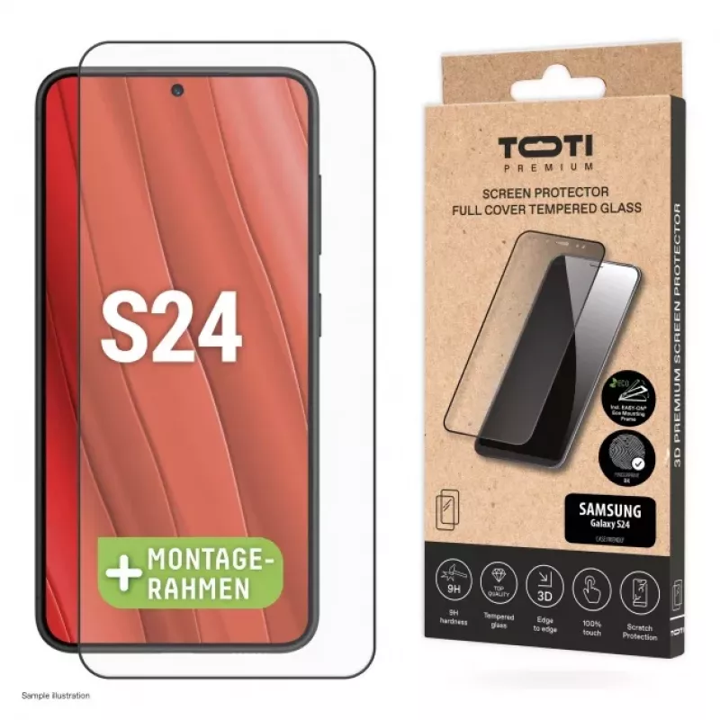 TOTI PREMIUM Premium Tempered Glass 3D Screen Protector Full Cover, skirta Samsung Galaxy S24/S25