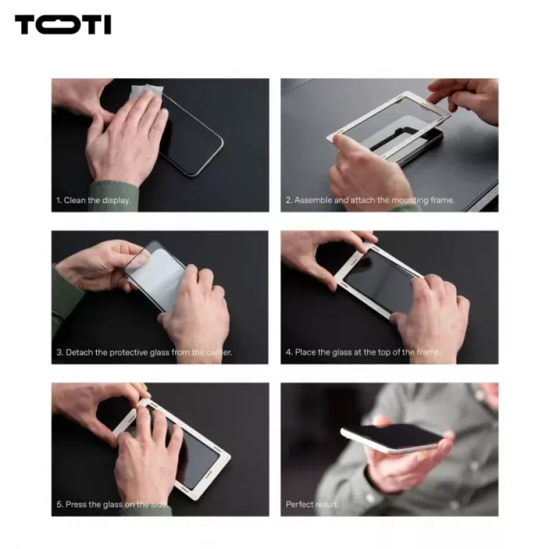TOTI PREMIUM PREMIUM Grūdinto stiklo 3D ekrano apsauga „Full Cover“, skirta „Samsung Galaxy S24+/S25+“