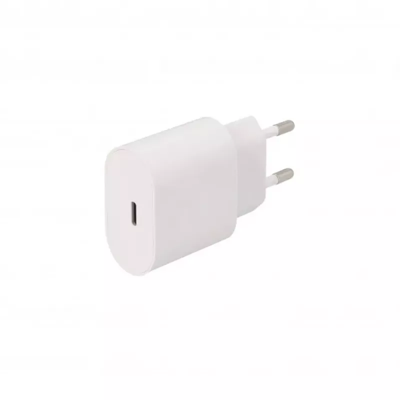 SEEK TOTI 20W Type-C PD sieninis greitasis įkroviklis su Type-C į Type-C 1 m PVC duomenų kabeliu, 3A, baltas