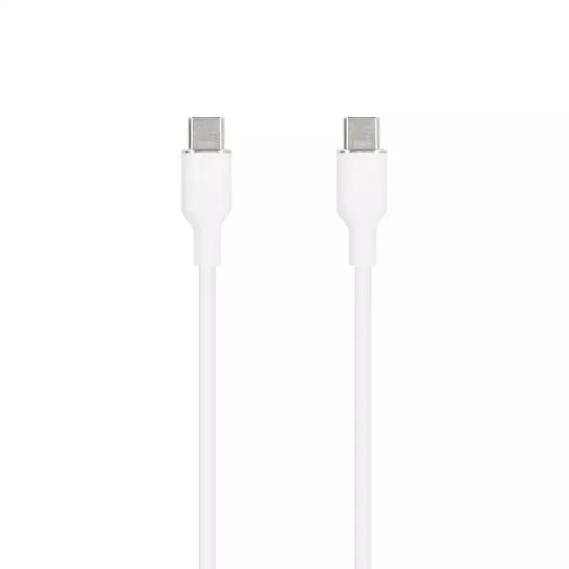 SEEK TOTI USB-C į USB-C silikoninis kabelis 1m 3A Baltas