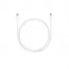 SEEK TOTI USB-C į USB-C silikoninis kabelis 1m 3A Baltas