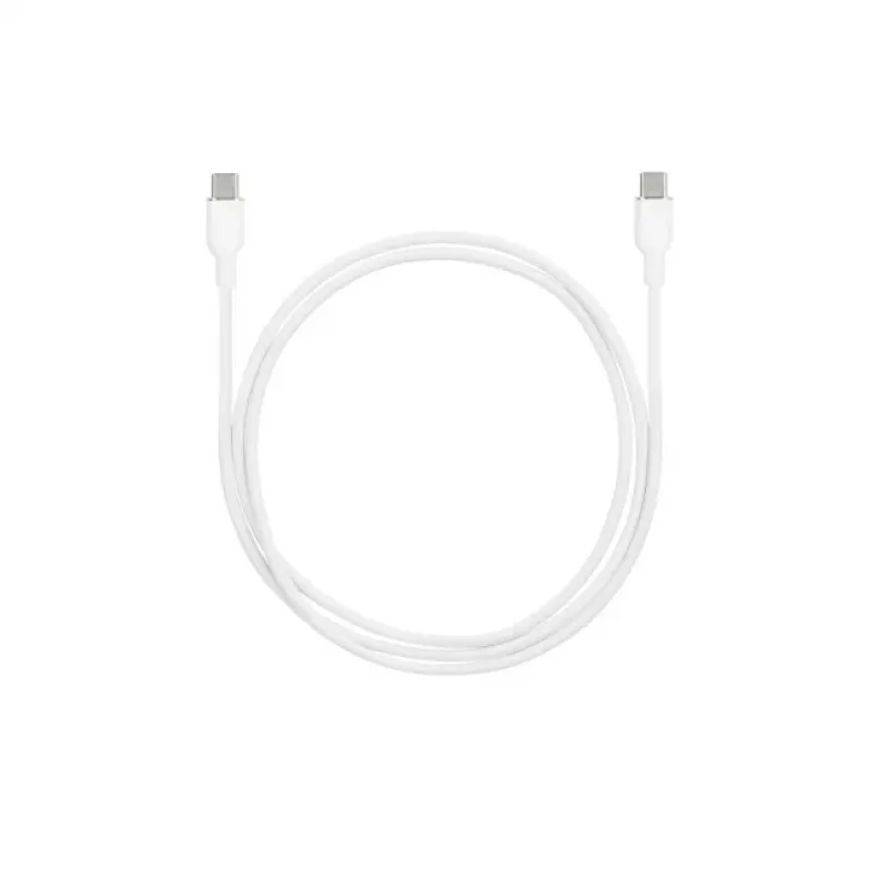 SEEK TOTI USB-C į USB-C silikoninis kabelis 1m 3A Baltas