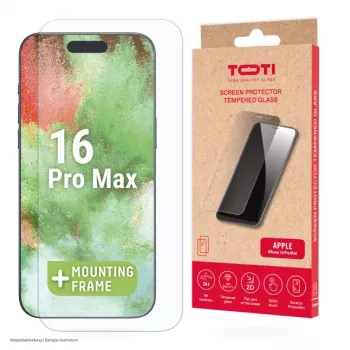 TOTI Tempered Glass 2D Screen Protector Full Cover, skirta iPhone 16 Pro Max, permatoma