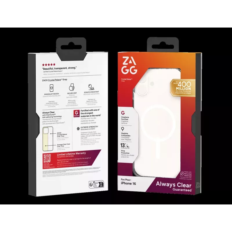 ZAGG Protection Bundle for iPhone 16: Dėklas su MagSafe ir ekrano apsauga