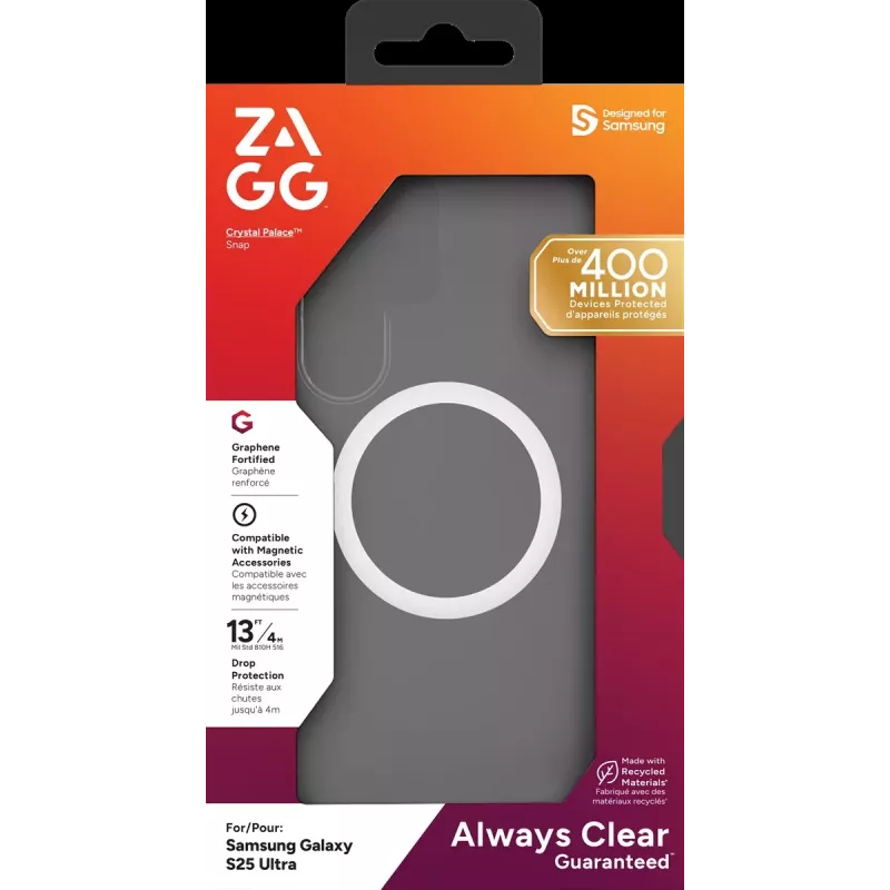ZAGG Protection Bundle for Samsung Galaxy S25 Ultra: Case with MagSafe and Screen Protector