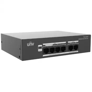 POE LANG NSW2100-6GT-POE-IN 6 prievadų PoE+ valdiklis su 4 prievadais 10/100Mbps PoE, 1 Gigabit uplink, 1 SFP, 60W biudžetu, nevaldomas, stalinis/sieninis