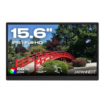 JAPANNEXT JN-MD-i156F-T-LE 15.6 inch IPS Full HD Touchscreen Portable Monitor, Mini HDMI, USB-C, Built-in Speakers, Black